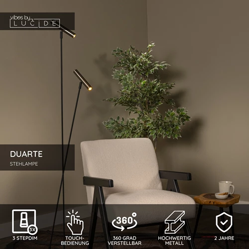 Lucide DUARTE - Stehlampe - 2xG9 - Grauguss | Vibes - USP